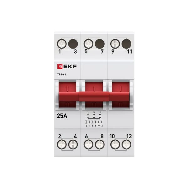 EKF PROxima Трехпозиционный переключатель ТПС-63 3P 25А