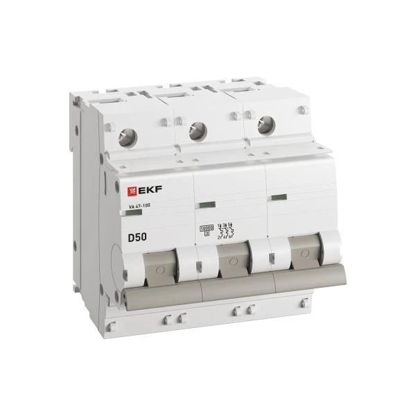 EKF PROxima ВА 47-100 Автоматический выключатель  (D) 3P 50А 10kA