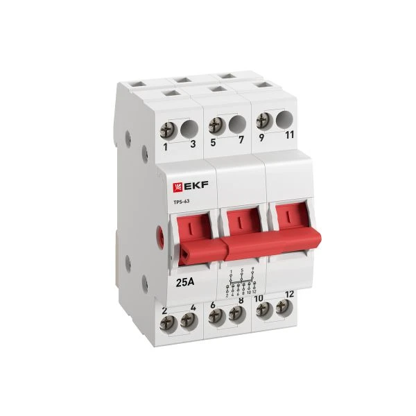 EKF PROxima Трехпозиционный переключатель ТПС-63 3P 25А
