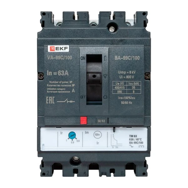 EKF PROxima Автоматический выключатель ВА-99C (Compact NS) 100/ 63А 3P 36кА