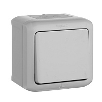 Выключатель Legrand Quteo IP44 серый