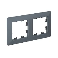 Systeme Electric AtlasDesign Air Грифель/дымчатый черный Рамка 2-ая