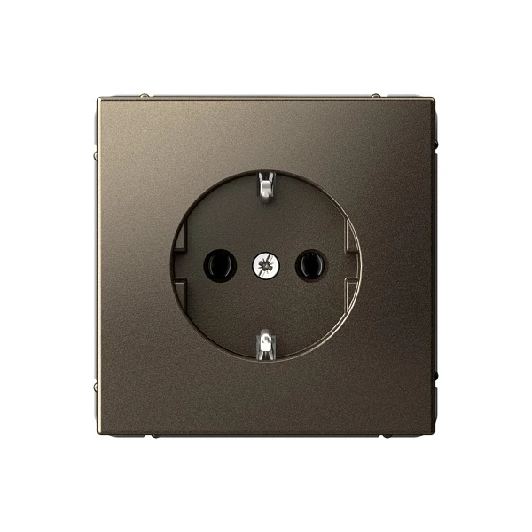 Systeme Electric ArtGallery Мокко Розетка с заземлением, 16А, механизм, быстрозажим. клем.