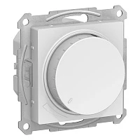 Светорегулятор ShneiderElectric AtlasDesign Белый  поворотно-нажимной, LED, RC, 400Вт, мех.