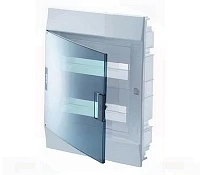 Щит распределительный встраиваемый ABB  Mistral 24М (2x12) прозрачная дверь c винтовым клеммным блоком 41A12X23B