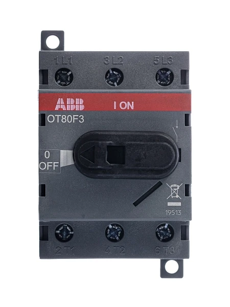 Выключатель-разъединитель ABB OT80F3 3Р 80А с ручкой управления