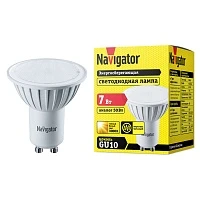 Лампа светодиодная 94 226 NLL-PAR16-7-230-3K-GU10 7Вт 3000К тепл. бел. GU10 480лм 170-260В Navigator