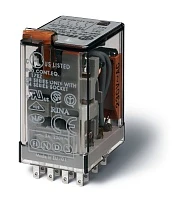 Миниатюрное реле Finder 4СО AgNi 7A AC (50/60Гц) 230В кнопка тест с блокировкой, индикатор