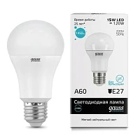 Лампа Gauss LED Elementary A60 15W E27 1450lm 4100K 1/10/50