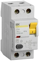 Выключатель дифференциальный (УЗО) IEK ВД1-63 2Р 25А 300мА