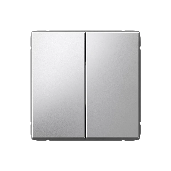 Systeme Electric ArtGallery Алюминий Выключатель 2-клавишный, сх.5, 10АХ, механизм