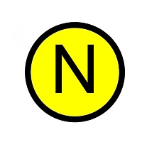 Наклейка  "N" круглая d=20мм EKF