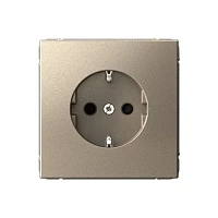 Systeme Electric ArtGallery Шампань Розетка с заземлением со шторками, 16А, механизм