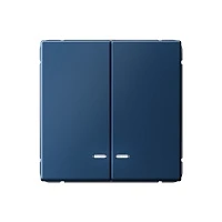 Systeme Electric ArtGallery Аквамарин Выключатель 2-клавишный с подсветкой, сх.5а, 10АХ, механизм