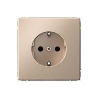 Systeme Electric ArtGallery Песочный Розетка с заземлением со шторками, 16А, механизм