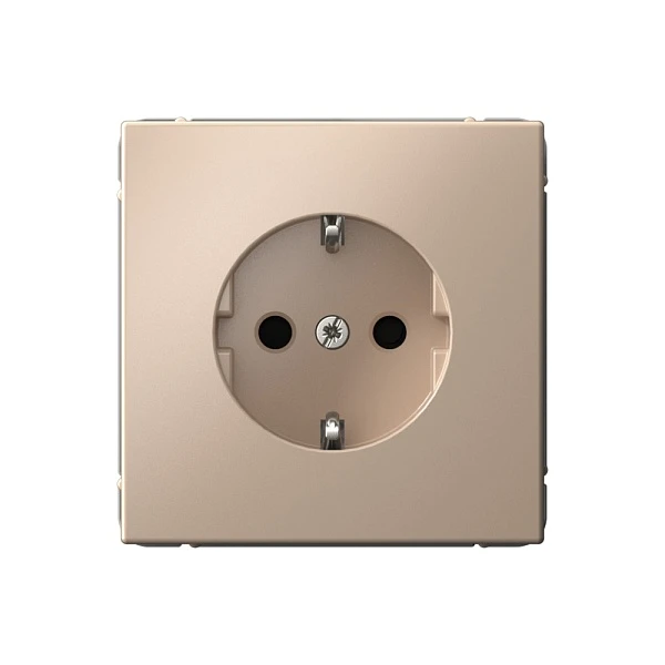 Systeme Electric ArtGallery Песочный Розетка с заземлением со шторками, 16А, механизм