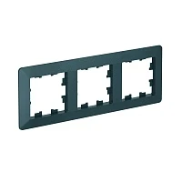 Systeme Electric AtlasDesign Air Изумруд/дымчатый черный Рамка 3-ая