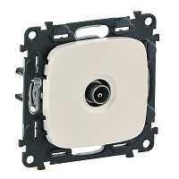 Розетка телевизионная Legrand Valena ALLURE DIY TV прох, 1,5дБ/14дБ 0-2400 МГц(бежевая)