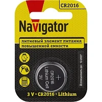 Элемент питания литиевый CR 2016 Navigator