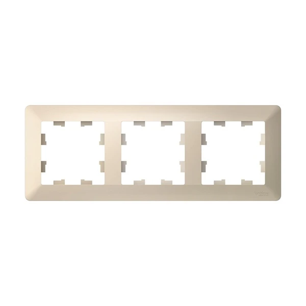 Systeme Electric AtlasDesign Air Бежевый/дымчатый белый Рамка 3-ая