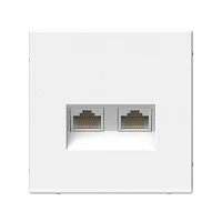 Systeme Electric ArtGallery Белый Розетка двойная компьютерная RJ45+RJ45, кат.6А, механизм