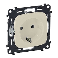 Розетка Legrand Valena ALLURE DIY 1-ая с/з, винт.зажим (бежевый)