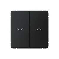 Systeme Electric ArtGallery Карбон Выключатель 2-клавишный для жалюзи, 2х сх.4, 10А, механизм