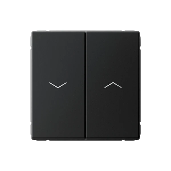 Systeme Electric ArtGallery Карбон Выключатель 2-клавишный для жалюзи, 2х сх.4, 10А, механизм