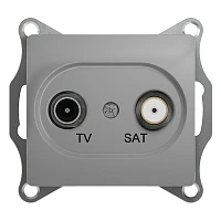 Розетка телевизионная Schneider Electric Glossa TV-SAT одиночная 1DB алюминий