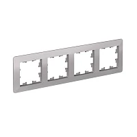 Systeme Electric AtlasDesign Air Алюминий/дымчатый черный Рамка 4-ая