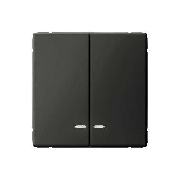 Systeme Electric ArtGallery Базальт Выключатель 2-клавишный с подсветкой, сх.5а, 10АХ, механизм