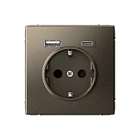 Systeme Electric ArtGallery Мокко Розетка 16А с 2 USB A+C, 5В/2,4А/3,0А, 2х5В/1,5А, механизм