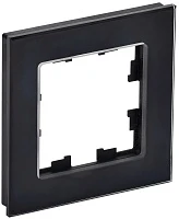 IEK BRITE DECOR Черный глянец стекло Рамка 1-м РУ-1-2-БрЧ