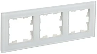 IEK BRITE DECOR Белый матовый стекло Рамка 3-м РУ-3-2-Бр