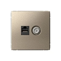 Systeme Electric ArtGallery Шампань Розетка двойная ТВ + компьютерная RJ45, кат. 5Е