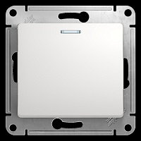 Выключатель Schneider Electric Glossa Белый 1-кл с подсветкой, сх.1а, 10АХ
