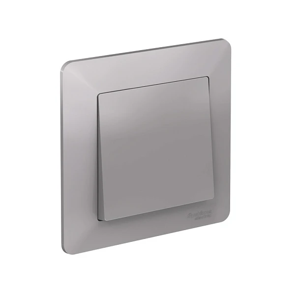 Systeme Electric AtlasDesign Air Алюминий/дымчатый черный Рамка 1-ая