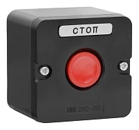 Пост управления кнопочный ПКЕ-212-1 красный/черный