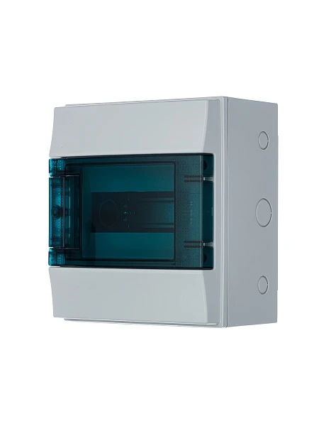 Щиток влагозащищенный настенный ABB Mistral65 8М прозрачная дверь с клеммным блоком 65P08X12A
