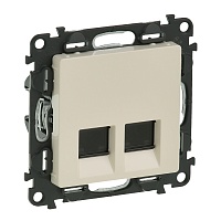 Розетка компьютерная Legrand Valena Life DIY RJ45 2-ая 6 кат UTP бежевый