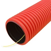 Труба гофрированная ПНД двустенная Ø 63 мм тип 450 красная (100м)