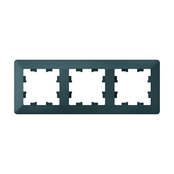 Systeme Electric AtlasDesign Air Изумруд/дымчатый черный Рамка 3-ая