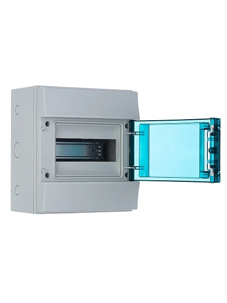 Щиток влагозащищенный настенный ABB Mistral65 8М прозрачная дверь с клеммным блоком 65P08X12A