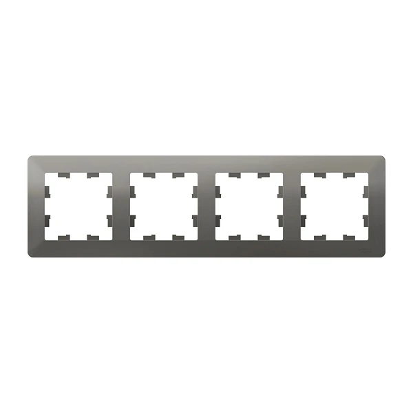 Systeme Electric AtlasDesign Air Сталь/дымчатый черный Рамка 4-ая