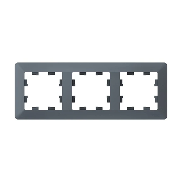 Systeme Electric AtlasDesign Air Грифель/дымчатый черный Рамка 3-ая