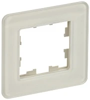 IEK BRITE DECOR Песчаный матовый стекло скругл.угол Рамка 1-м РУ-1-2-Бр RE