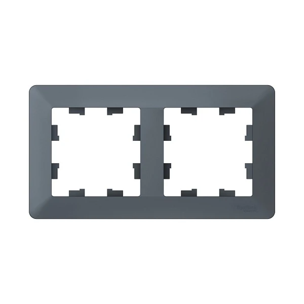 Systeme Electric AtlasDesign Air Грифель/дымчатый черный Рамка 2-ая