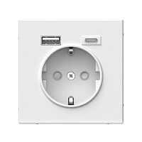 Systeme Electric ArtGallery Лотос Розетка 16А с 2 USB A+C, 5В/2,4А/3,0А, 2х5В/1,5А, механизм