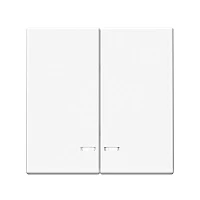 Systeme Electric ArtGallery Белый Выключатель 2-клавишный с подсветкой, сх.5а, 10АХ, механизм