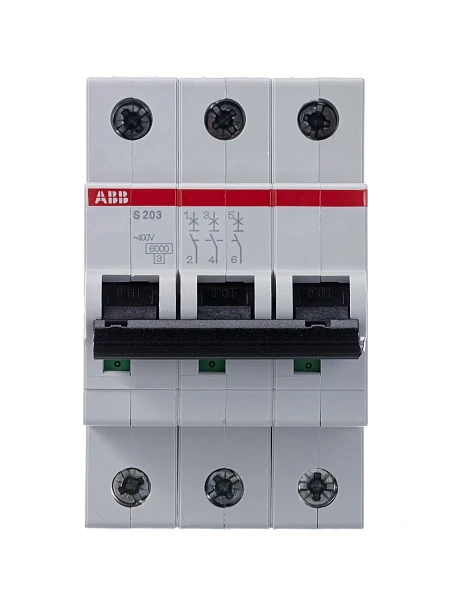 Автоматический выключатель ABB S203 3-полюсный C63